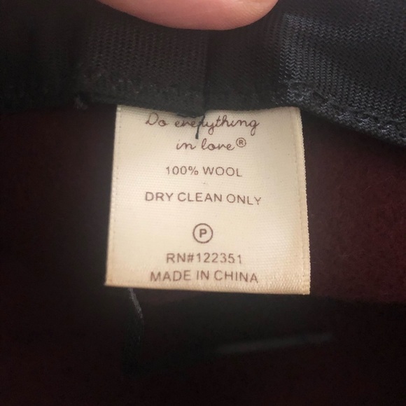 Urban Do Everything In Love Felted Wool Bucket Hat Chain Detail Boho One Size - Picture 2 of 4